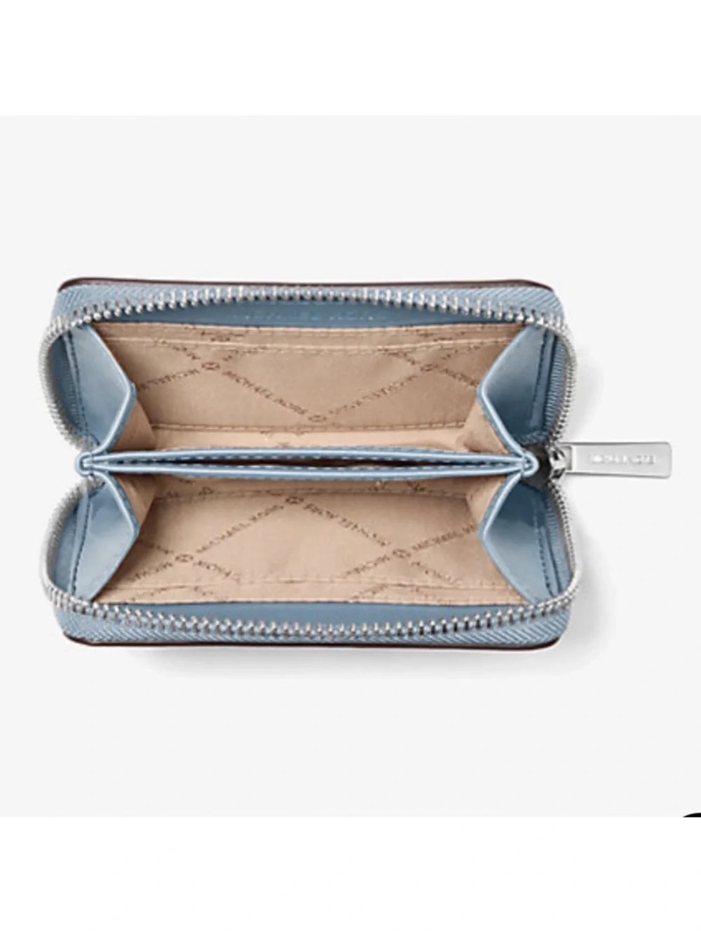 Michael Kors Jet Set Travel Medium Color-Block Wallet Light Sky NWT